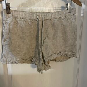 Abercrombie & Fitch Women's Linen Blend Beige Shorts